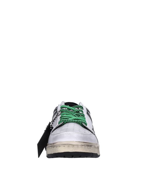 Leather sneakers HTC | STARLIGHT VINTAGE LOW MANBIANCO-NERO